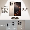 image:imageJETech Ultra Slim Case for iPhone 16 Pro Black  Camera Lens Protection Lightweight Matte Finish Minimalist Hard PP Material Cover Supports Wireless ChargingDesert Titanium
