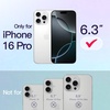 image:imageJETech Ultra Slim Case for iPhone 16 Pro Black  Camera Lens Protection Lightweight Matte Finish Minimalist Hard PP Material Cover Supports Wireless ChargingClear