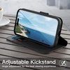 image:imageJETech Wallet Case for iPhone 15 Black  Shockproof PU Leather Card Holder Magnetic Flip Cover Stand Feature Full Camera ProtectionBlack