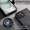 image:imageJETech Wallet Case for iPhone 15 Black  Shockproof PU Leather Card Holder Magnetic Flip Cover Stand Feature Full Camera ProtectionBlack
