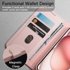 image:imageJETech Wallet Case for iPhone 15 Black  Shockproof PU Leather Card Holder Magnetic Flip Cover Stand Feature Full Camera ProtectionPink