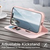 image:imageJETech Wallet Case for iPhone 15 Black  Shockproof PU Leather Card Holder Magnetic Flip Cover Stand Feature Full Camera ProtectionPink