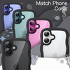 image:imageJETech Wavy Case for iPhone 16 Plus Pink  Cute Wavy Design Shockproof Protection Hard Clear PC Back Comfortable GripBlack