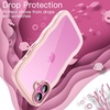 image:imageJETech Wavy Case for iPhone 16 Plus Pink  Cute Wavy Design Shockproof Protection Hard Clear PC Back Comfortable GripLight Pink