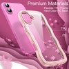 image:imageJETech Wavy Case for iPhone 16 Plus Pink  Cute Wavy Design Shockproof Protection Hard Clear PC Back Comfortable GripLight Pink