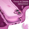 image:imageJETech Wavy Case for iPhone 16 Plus Pink  Cute Wavy Design Shockproof Protection Hard Clear PC Back Comfortable GripPink