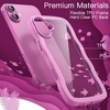 image:imageJETech Wavy Case for iPhone 16 Plus Pink  Cute Wavy Design Shockproof Protection Hard Clear PC Back Comfortable GripPink