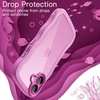 image:imageJETech Wavy Case for iPhone 16 Plus Pink  Cute Wavy Design Shockproof Protection Hard Clear PC Back Comfortable GripPink