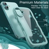 image:imageJETech Wavy Case for iPhone 16 Plus Pink  Cute Wavy Design Shockproof Protection Hard Clear PC Back Comfortable GripTeal