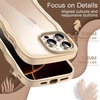 image:imageJETech Wavy Case for iPhone 16 Pro Max Desert Titanium  Cute Wavy Design Shockproof Protection Hard Clear PC Back Comfortable GripDesert Titanium