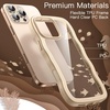 image:imageJETech Wavy Case for iPhone 16 Pro Max Desert Titanium  Cute Wavy Design Shockproof Protection Hard Clear PC Back Comfortable GripDesert Titanium