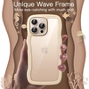 image:imageJETech Wavy Case for iPhone 16 Pro Max Desert Titanium  Cute Wavy Design Shockproof Protection Hard Clear PC Back Comfortable GripDesert Titanium