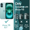 image:imageJETech Wavy Case for iPhone 16 Ultramarine  Cute Wavy Design Shockproof Protection Hard Clear PC Back Comfortable GripTeal
