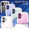 image:imageJETech Wavy Case for iPhone 16 Ultramarine  Cute Wavy Design Shockproof Protection Hard Clear PC Back Comfortable GripWhite