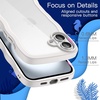 image:imageJETech Wavy Case for iPhone 16 Ultramarine  Cute Wavy Design Shockproof Protection Hard Clear PC Back Comfortable GripWhite