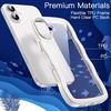 image:imageJETech Wavy Case for iPhone 16 Ultramarine  Cute Wavy Design Shockproof Protection Hard Clear PC Back Comfortable GripWhite