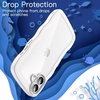 image:imageJETech Wavy Case for iPhone 16 Ultramarine  Cute Wavy Design Shockproof Protection Hard Clear PC Back Comfortable GripWhite