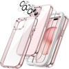 image:imageJETech 5 in 1 Case for iPhone 15 AntiYellowing Clear  2 Tempered Glass Screen Protectors 2 Camera Lens Protectors Shockproof Bumper Phone CoverPink