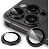 image:imageJETech Camera Lens Protector for iPhone 15 Pro15 Pro Max Black Titanium  9H Tempered Glass 11 Invisible Fit Metal Individual Ring Cover Easy Installation Tray HD ClearBlack Titanium
