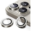 image:imageJETech Camera Lens Protector for iPhone 16 Pro16 Pro Max Desert Titanium  Bling Glitter Individual 9H Tempered Glass Metal Ring Cover HD ClearNatural Titanium