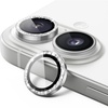 image:imageJETech Camera Lens Protector for iPhone 1616 Plus Pink 1 Set  Bling Glitter Individual 9H Tempered Glass Metal Ring Cover HD ClearWhite