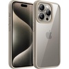 image:imageJETech Case for iPhone 15 Pro Natural Titanium  Solid Color Matte TPU Frame Scratch Resistant Clear Back Phone CoverNatural Titanium