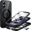 image:imageJETech Case for iPhone 16 360 Protection Black  Compatible with MagSafe Builtin Tempered Glass Screen Protector Camera Control ButtonBlack