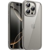 image:imageJETech Case for iPhone 16 Pro Desert Titanium  Solid Color Matte TPU Frame Scratch Resistant Clear Back Phone CoverNatural Titanium