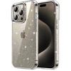 image:imageJETech Glitter Case for iPhone 15 Pro Clear  Sparkly Glitter Design Shockproof Protection Clear Back Stylish LookClear