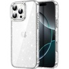 image:imageJETech Glitter Case for iPhone 16 Pro Max Clear  Sparkly Glitter Design Shockproof Protection Clear Back Stylish LookClear
