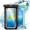 image:imageJETech IPX8 Waterproof Phone Pouch Dry Bag BlackBlack 2Pack  Touchscreen Compatible Fits up to 72 for iPhone 17e17161514 Series for Galaxy S26S25 Ultra for Pixel 10 SeriesBlackGreen