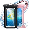 image:imageJETech IPX8 Waterproof Phone Pouch Dry Bag BlackBlack 2Pack  Touchscreen Compatible Fits up to 72 for iPhone 17e17161514 Series for Galaxy S26S25 Ultra for Pixel 10 SeriesBlackPink