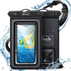 image:imageJETech IPX8 Waterproof Phone Pouch Floating Dry Bag Black 2Pack  Touchscreen Compatible Fits up to 7 for iPhone 17e17161514 Series for Galaxy S26S25 Ultra for Pixel 10 Series