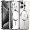 image:imageJETech Magnetic Case for iPhone 15 Pro Gold  Compatible with MagSafe Camera Lens Protection Electroplated TPU Frame Shockproof ProtectionSilver