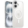 image:imageJETech Magnetic Case for iPhone 16 Black  Compatible with MagSafe Solid Color Matte TPU Frame Clear Back Shockproof BumperWhite