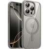 image:imageJETech Magnetic Case for iPhone 16 Pro Desert Titanium  Compatible with MagSafe Solid Color Matte TPU Frame Clear Back Shockproof BumperNatural Titanium