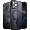 image:imageJETech Magnetic Matte Case for iPhone 16 Pro Max Black Titanium  Compatible with MagSafe Builtin Camera Control Button Shockproof Translucent Back Slim Phone CoverBlack Titanium