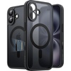 image:imageJETech Magnetic Matte Case for iPhone 16 Pro Max Black Titanium  Compatible with MagSafe Builtin Camera Control Button Shockproof Translucent Back Slim Phone CoverBlack