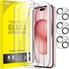 image:imageJETech Screen Protector for iPhone 15 Pro Max 33 Pack  with Camera Lens Protector HD Clear Tempered Glass AntiScratch Protection Easy Installation TooliPhone 15