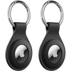 image:imageJETech Silicone Case for AirTag 21 2Pack with Keychain Black  Secure Fit Design MultiColor SetBlack