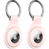 image:imageJETech Silicone Case for AirTag 21 2Pack with Keychain Black  Secure Fit Design MultiColor SetPink