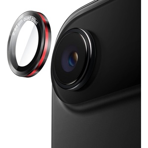 image:imageJETech Camera Lens Protector for iPhone 1515 Plus BlackRed 1 Set  9H Tempered Glass Metal Individual Ring Cover TwoTone Easy Installation Tray HD CleariPhone Air