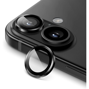 image:imageJETech Camera Lens Protector for iPhone 1616 Plus Black 1 Set  9H Tempered Glass Metal Individual Ring Cover HD ClearBlack