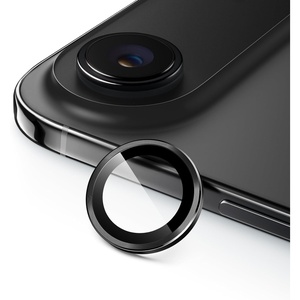 image:imageJETech Camera Lens Protector for iPhone Air Black 1 Set  9H Tempered Glass Metal Individual Ring Cover Easy Installation Tray HD ClearBlack
