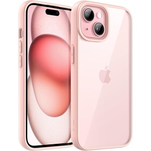 image:imageJETech Case for iPhone 15 Pink  Solid Color Matte TPU Frame Scratch Resistant Clear Back Phone CoverPink