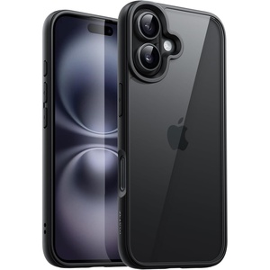 image:imageJETech Case for iPhone 16 Teal  Solid Color Matte TPU Frame Scratch Resistant Clear Back Phone CoverBlack