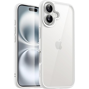 image:imageJETech Case for iPhone 16 Teal  Solid Color Matte TPU Frame Scratch Resistant Clear Back Phone CoverWhite