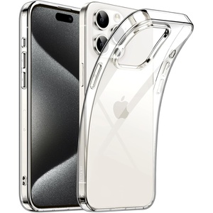 image:imageJETech Clear Case for iPhone 15 Pro Max Clear  Slim Protection Soft TPU Transparent Design ShockproofClear