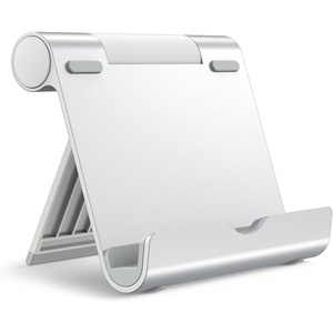 image:imageJETech Foldable Tablet Stand for 411 Tablets and Phones Silver  Adjustable Portable Desktop Holder Foldable Dock for iPadiPad ProAirMini Galaxy Tab A8A7 LiteA7S8S7 Kindle etcSilver