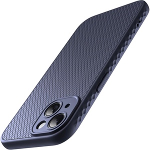 image:imageJETech Grip Case for iPhone 15 Black  Ergonomic Hold Camera Lens Protection Soft TPU Design Shockproof ProtectionDark Blue